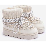 Boto FR1 Children's Snow Boots Insulated With Thick Fur Light Beige Nastira | Eponuda.ba