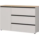 Sivo-bež/v svetli naravni barvi komoda 135x91x41 cm Cormano –
