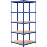  Kutna polica na 5 razina od plavog čelika i konstruiranog drva | Eponuda.ba