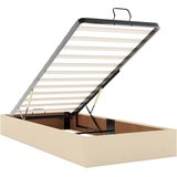  Otomanski okvir kreveta s madracima krem 200x200cm od tkanine | shoptok.hr