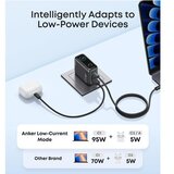 Anker 100W GaN zidni brzi punjač, 3-porta (2x USB-C i 1x USB-A) sa USB-C M/M pletenim kablom, tamno sivi | Eponuda.com