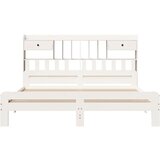 vidaXL Krevet s regalom z knjige bez madraca bijeli 180x200cm borovina | shoptok.hr