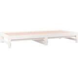  Dnevni ležaj na izvlačenje bijeli 2x(90x200)cm masivna borovina | shoptok.hr