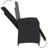 vidaXL 7-dijelni vrtni blagovaonski set s jastucima crni od poliratana | shoptok.hr