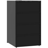 vidaXL Spremište za jednu kantu za otpad crno 69 x 79 x 117 cm čelično | shoptok.hr