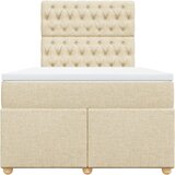  Krevet s oprugama i madracem krem 120 x 200 cm od tkanine | shoptok.hr