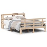  Okvir za krevet s uzglavljem 120 x 200 cm od masivne borovine | shoptok.hr