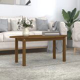 The Living Store Klubska mizica medeno rjava 110x55x45 trdna borovina - Klubska Mizica, (21574129) | Shoptok.si