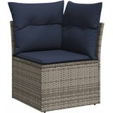  9-dijelni set vrtnih sofa poliratan i bagrem s jastucima sivi | shoptok.hr