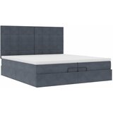  Okvir kreveta s madracima tamnosivi 200x200cm baršunasti | shoptok.hr