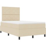  s opruga kutije s uzglavljem Krema 120 x 190 cm tkanina | shoptok.hr