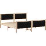  Okvir za krevet s uzglavljem Crna 180 x 200 cm tkanina | shoptok.hr