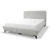 Makamii Svijetlo sivi tapecirani bračni krevet s prostorom za odlaganje s podnicom 140x200 cm Makapu – | shoptok.hr