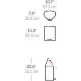 simplehuman Bel kovinski koš za smeti s pedalom 6 l – | Shoptok.si