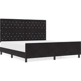 vidaXL Krevet Okvir Crni 180x200 cm Baršun | shoptok.hr