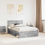  Konstrukcija postelje Beton 120 x 200 cm Masivno borovo les, (5000103451) | Shoptok.si