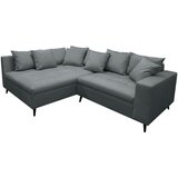 MID.YOU Ecksofa inkl. Hocker, mikrovlakna temno siva | Shoptok.si