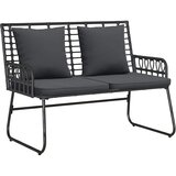  Set vrtnih namještaja 4 pcs Crna i antracit poliratan | shoptok.hr