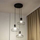  Visilica na sajli SOLANO 3xE27/15W/230V crna/sjajni hrom | Eponuda.com
