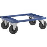 Kongamek transportni voziček za palete KM217, dxšxv 800 x 600 x 270 mm, modre barve, 2 vrtljivi in 2 fiksni kolesi Cene