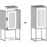 vidaXL Komoda ružičasta 36x39x107 cm Hladno valjani čelik | shoptok.hr