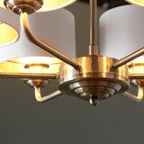  Endon 98936 - Luster na lancu HIGHCLERE 6xE14/28W/230V bela/mesing | Eponuda.com