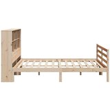 vidaXL Krevet s regalom za knjige bez madraca 200 x 200 cm od borovine | shoptok.hr