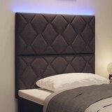  LED glava kreveta Smeđa 90 cm tkanina | shoptok.hr
