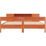  Krevet s regalom za knjige bez madraca 200x200 cm od borovine | shoptok.hr