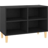 Maison Chic TV omarica - TV stojalo - Televizijska omarica s trdnimi lesenimi nogami črna 69,5x30x50 cm, (21699587) Cene