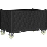  Vrtna sadilica s kotačima crna 80 x 50 x 54 cm PP | shoptok.hr