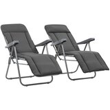 Maison Chic Zložljivi Vrtni Stoli - Stol za vrti z blazino 2 kosa sive barve JS3381, (21875894) | Shoptok.si
