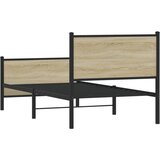  Metalni okvir kreveta bez madraca boja hrasta sonome 90x190 cm Slike