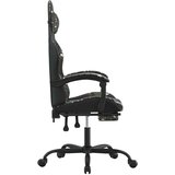  Okretna igraća stolica s osloncem crno-maskirna od umjetne kože | shoptok.hr