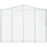  Lučne gabionske košare 2 kom 200x30x140/160cm pocinčano željezo | shoptok.hr