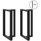  Noge za barsko mizo v obliki črke T, 2 kosa, črne, 60x35x(100-101) cm, jeklo, (22123663) | Shoptok.si