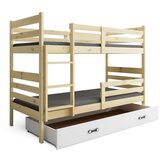 BMS Dječji drveni krevet na kat Eryk s ladicom 200x90 cm, svijetlo drvo, s madracima od PE pjene 8 cm | shoptok.hr
