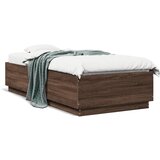vidaXL Okvir za krevet smeđi hrast 90 x 200 cm od konstruiranog drva Cijene