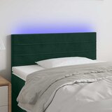  LED uzglavlje tamnozeleno 100x5x78/88 cm baršunasto | shoptok.hr