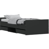  The Living Store Posteljni okvir z vzglavjem in vznožjem črn 90x190 cm - Posteljni Okvir, (21524917) | Shoptok.si