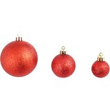  Set božićnih kuglica 100 komada 3/4/6 cm crveni | shoptok.hr