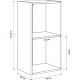 Ormarić za knjige s 2 razine boja hrasta 40x30x76,5 cm drveni | Shoptok.si