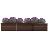 vidaXL Povišena vrtna gredica od pocinčanog čelika 480x80x77 cm smeđa | shoptok.hr