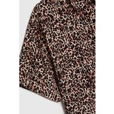 Marisse Viscose Leopard Print Shirt, Black | ePonuda.com
