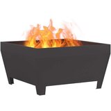 vidaXL Crna Hladno valjani čelik 80 x 80 x 43 cm Izdržljivo Ognjište | shoptok.hr