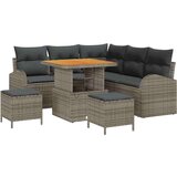  Vrtna sedežna garnitura z blazino s shranjevanjem 8 pcs Siva, (5000134010) | Shoptok.si