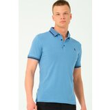 Dewberry T8586 MEN'S POLO NECK T-SHIRT-INDIGO-2 | Shoptok.si