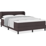 Box Spring Krevet s Madracem Tamno Smeđa 140x200 cm Tkanina | shoptok.hr