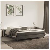  S oprugama i madracem tamnosivi 180x200 cm baršunasti | shoptok.hr