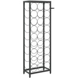  Stalak za vino za 27 boca crni 34 x 18 x 100 cm kovano željezo | shoptok.hr